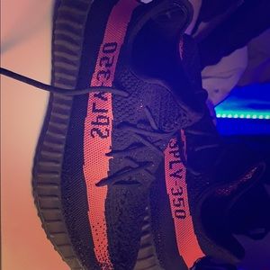 Yeezy Boost 350 Black Red Stripe